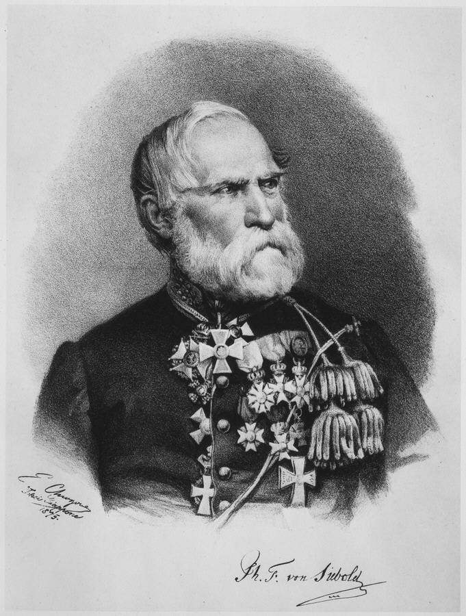 Afbeelding: Portret van Philipp Franz von Siebold (1796-1866) gemaakt door Edoardo Chiossone in 1875, RV-00-334